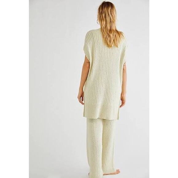 #14b-FREE PEOPLE OCEAN DRIVE SWEATER SET TUNIC TOP & PANT SET NWOT Sz:Sm Ret$148 - Picture 4 of 10